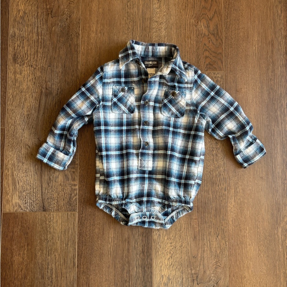 OshKosh B'gosh Plaid Baby Onesie